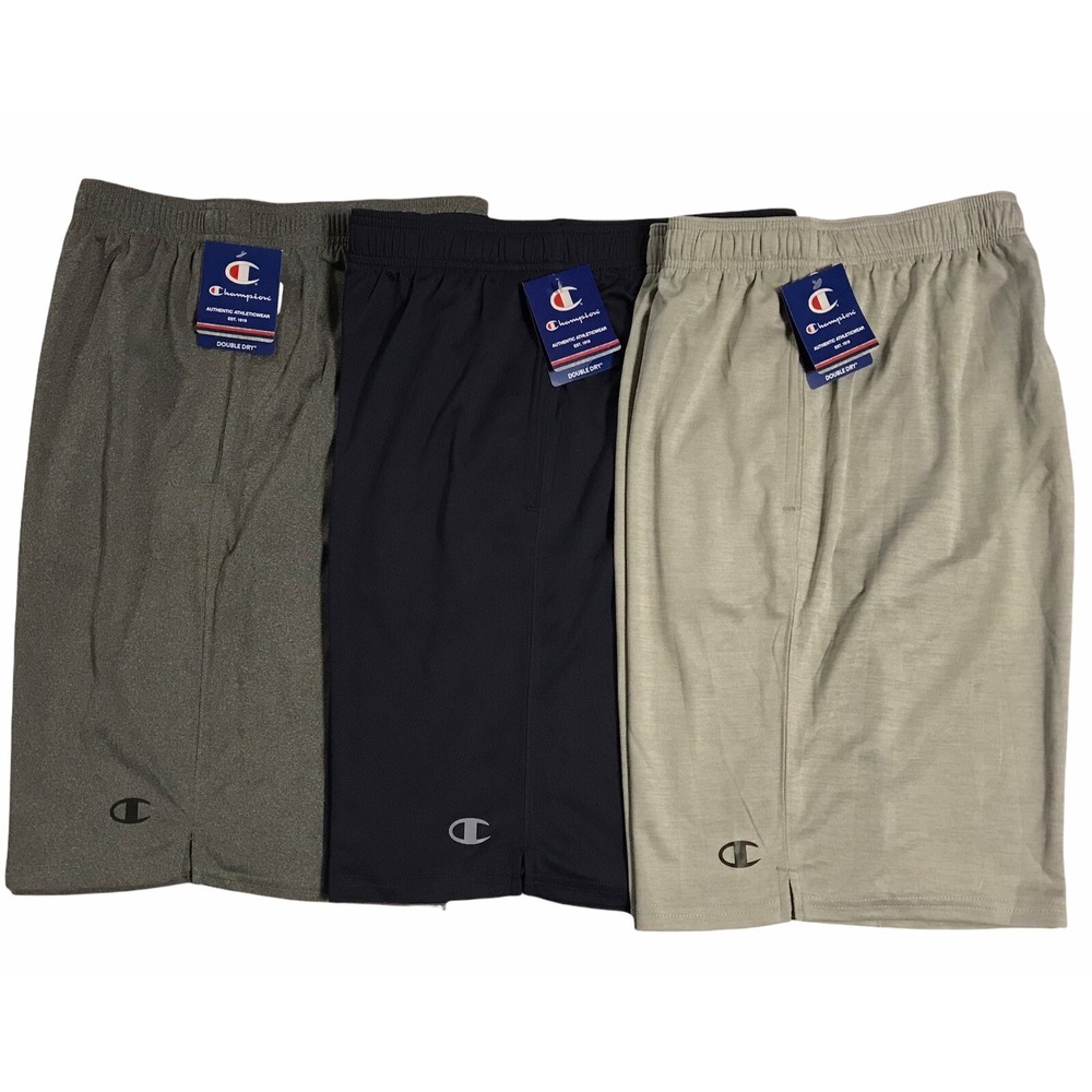 Champion Core Mens Training Workout Shorts M (29X9") Blue/Gray Lot of 3 Pairs